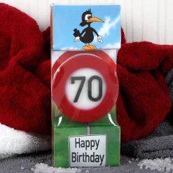 lustiges Geburtstagsgeschenk - Badset Verkehrszeichen zum 70. Geburtstag