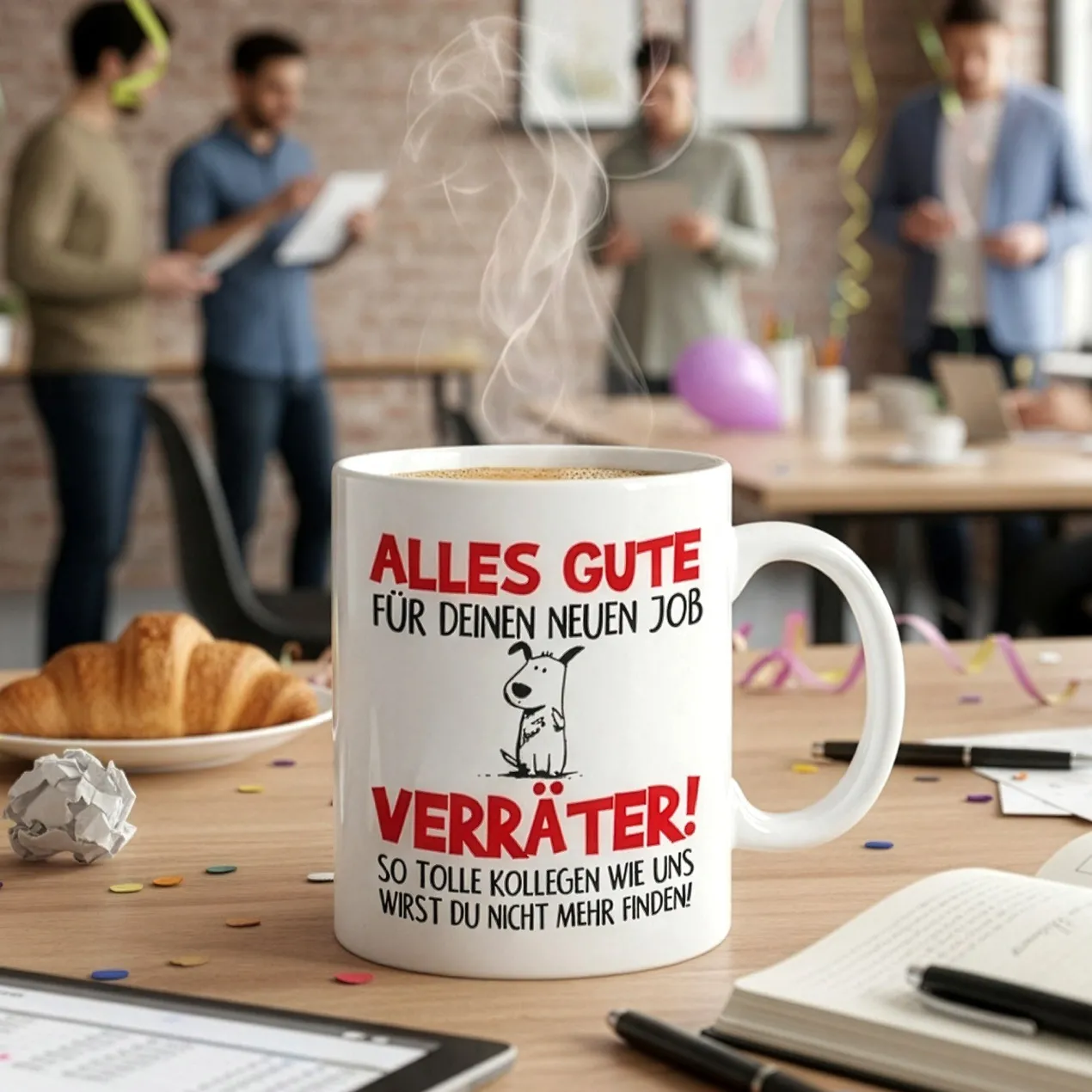 Lustige Tasse 'Alles Gute für deinen neuen Job, Verräter!' | Abschiedsgeschenk für Kollegen