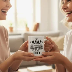 Lustige Tasse 'Mama - wenigstens keine hässlichen Kinder' für Mütter zum Muttertag & Geburtstag