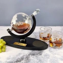 Luxus Dekantierset für Weltenbummler | Dekanter Set für Whisky, Rum & andere hochwertige Spirituosen