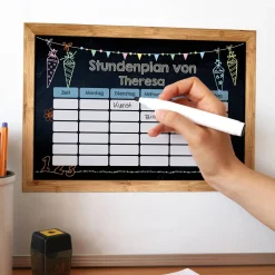 Magnetischer Stundenplan in Tafeloptik mit Ihrem Wunschnamen