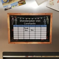 Magnetischer Stundenplan in Tafeloptik mit Ihrem Wunschnamen