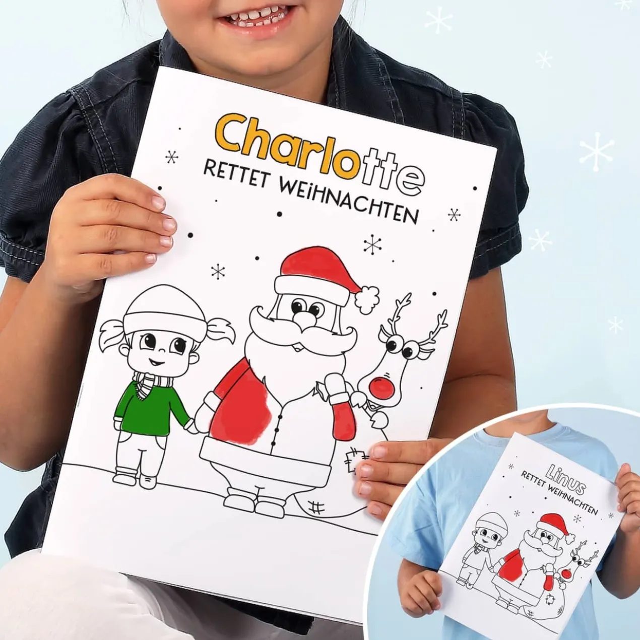 Malheft zu Weihnachten für Mädchen und Jungen