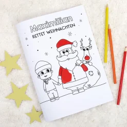 Malheft zu Weihnachten für Mädchen und Jungen