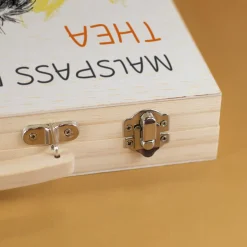 Malkoffer aus Holz personalisiert mit Name und Wunschtext für Kinder | Hund, Hase & Katze Motiv