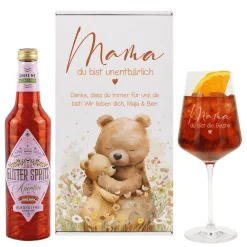 Mama du bist unentbärlich - Glitter Spritz Set zum Muttertag