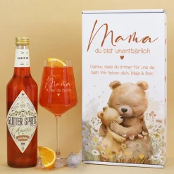 Mama du bist unentbärlich - Glitter Spritz Set zum Muttertag