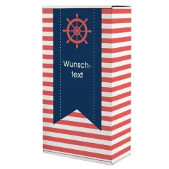 Maritime Geschenkverpackung mit Wunschtext