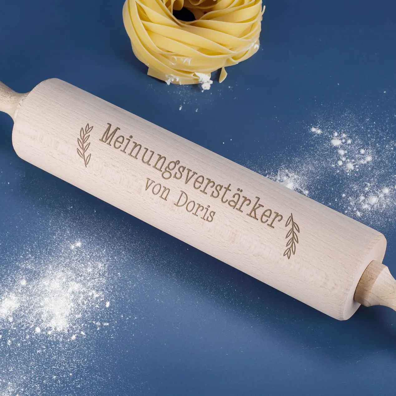 Meinungsverstärker - Nudelholz mit Name graviert