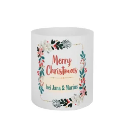 Merry Christmas - Lichthülle als Tischdeko zu Weihnachten in zwei verschiedenen Größen