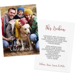 Merry Christmas - Weihnachtskarte mit Ihrem Text und Foto