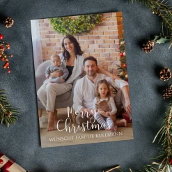Merry Christmas - Weihnachtskarte mit Ihrem Text und Foto