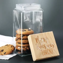 Merry Keksmas - Vorratsglas in 4 Größen mit Wunschname