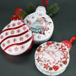 Metalldose Weihnachtskugel zum Aufhängen