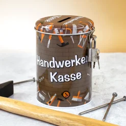 Metall Spardose als Handwerker Kasse