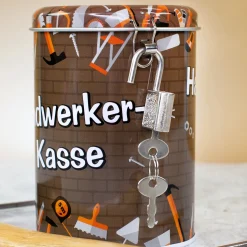 Metall Spardose als Handwerker Kasse