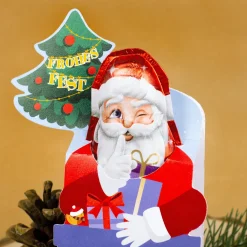 Milka Weihnachtsmann in Geschenkverpackung personalisiert mit Wunschtext | Süßes Weihnachtsgeschenk