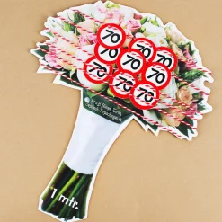 Mini-Deko-Girlande -Verkehrszeichen - verschiedene Zahlen
