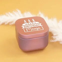 Mini Duftkerze als Geschenk zum Geburtstag personalisiert mit Name | Gold oder Rosé