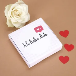 Mini Fotobuch - Ich liebe dich - mit Like-Symbol und Wunschtext