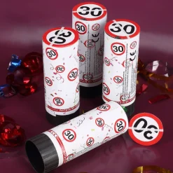 Mini-Konfetti-Kanonen mit Jahreszahl - 4er Set
