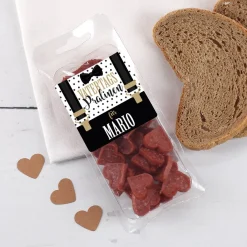 Mini Salami Snack zum Vatertag mit Hosenträger und Name