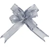 5 Mini Schleifenbänder aus Organza in Silber