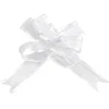 5 Mini Schleifenbänder aus Organza in Weiß