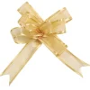 5 Mini Schleifenbänder aus Organza in Gold