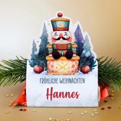 Mini-Stollen mit personalisierter Geschenkverpackung | 80g | Nussknacker-Motiv