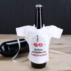 Mini T-Shirt für Flaschen: 60 Du bist und bleibst ein Volltreffer