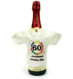 Mini T-Shirt für Flaschen: 60 - verdammt scharfes Alter!