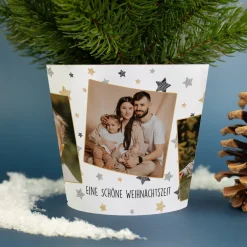 Mini Weihnachtsbaum personalisiert mit Fotos & Wunschtext | Geschenk zu Weihnachten und Advent