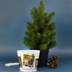 Mini Weihnachtsbaum personalisiert mit Fotos & Wunschtext | Geschenk zu Weihnachten und Advent