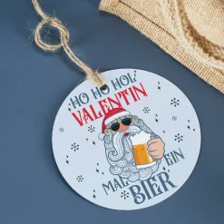 Männergeschenk zu Weihnachten - Bierglas mit Bierflasche in persönlicher Geschenktüte