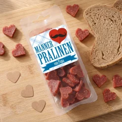 Männerpralinen kleiner Salami Snack zum Genießen personalisiert