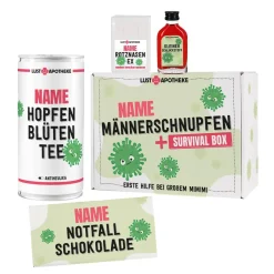 Männerschnupfen Survival Box - Erste Hilfe Set bei großem Mimimi