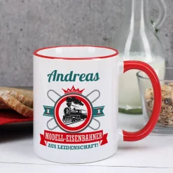 Modell-Eisenbahner aus Leidenschaft - Tasse mit Name