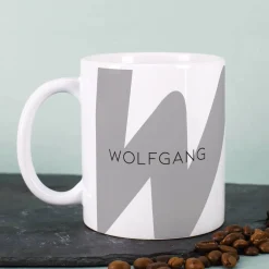 Moderne Keramiktasse - Monogramm - in verschiedenen Farben