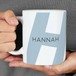 Moderne Keramiktasse - Monogramm - in verschiedenen Farben