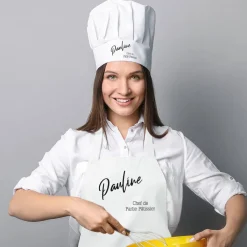 Modernes Geschenkset für Köche mit Name und zwei Zeilen Wunschtext