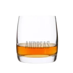 Modernes Whiskyglas mit schlichter Namensgravur