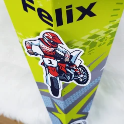 Motorrad-Schultüte mit 3D-Motiv und Name