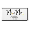Mr & Mrs Nummernschild als Geschenk zur Hochzeit