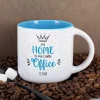 My home is my office - große Tasse mit Name