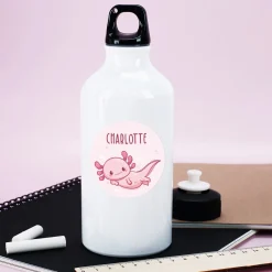 Namensaufkleber mit Axolotl Motiv und Name personalisiert | 84 Sticker für Kindergarten, Kita & Schule