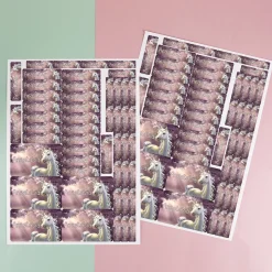 Namensaufkleber mit Einhorn und Name personalisiert | Geschenk für Mädchen, Schule und Kindergarten