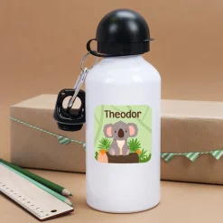 Namensaufkleber mit Koala Motiv und Name personalisiert | 84 Sticker für Kindergarten, Kita & Schule