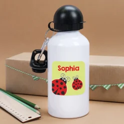 Namensaufkleber mit Marienkäfer Motiv und Name personalisiert | 84 Sticker für Kindergarten & Schule