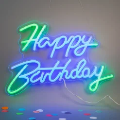 Neon Schild - Happy Birthday 42 x 28 cm